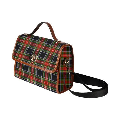 Scottish Stewart Black Clan Tartan Waterproof Canvas Bag Tartan Plaid 4