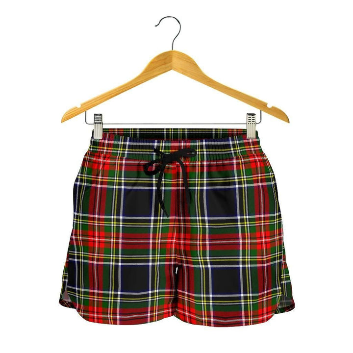 Scottish Stewart Black Clan Tartan Women Shorts
