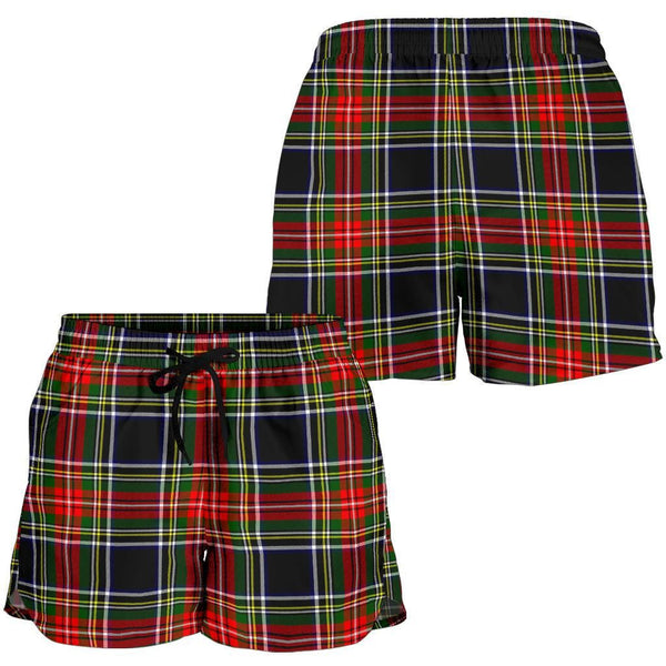 Scottish Stewart Black Clan Tartan Women Shorts