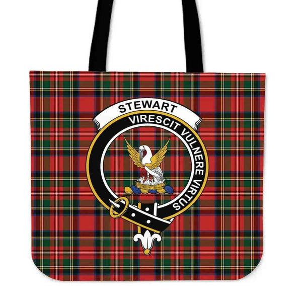 Scottish Stewart Clan Crest Tartan Tote Bag Tartan Plaid