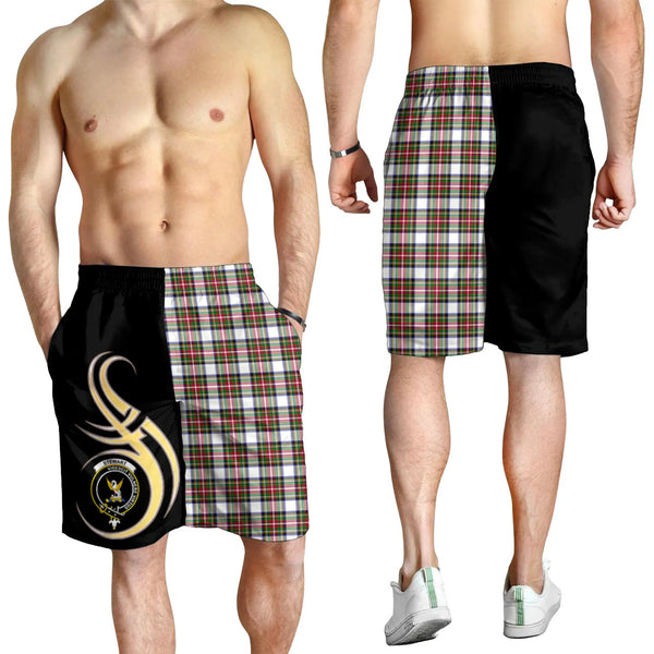 Scottish Stewart Dress Modern Clan Crest Tartan Believe in Me Men's Shorts