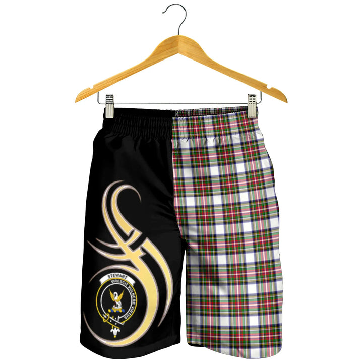 Scottish Stewart Dress Modern Clan Crest Tartan Believe in Me Men's Shorts