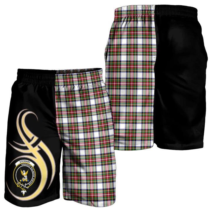 Scottish Stewart Dress Modern Clan Crest Tartan Believe in Me Men's Shorts