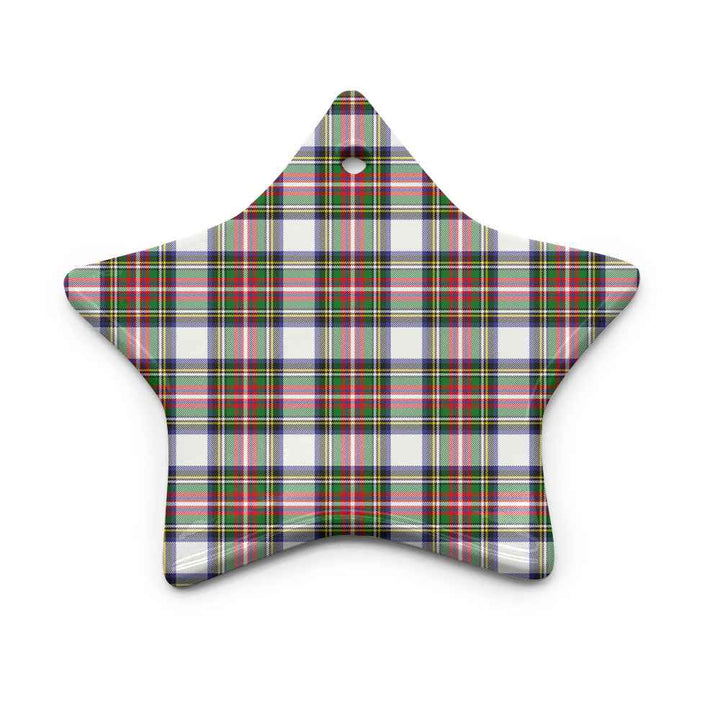Scottish Stewart Dress Modern Clan Tartan Ceramic Ornament Star Shape Tartan Plaid