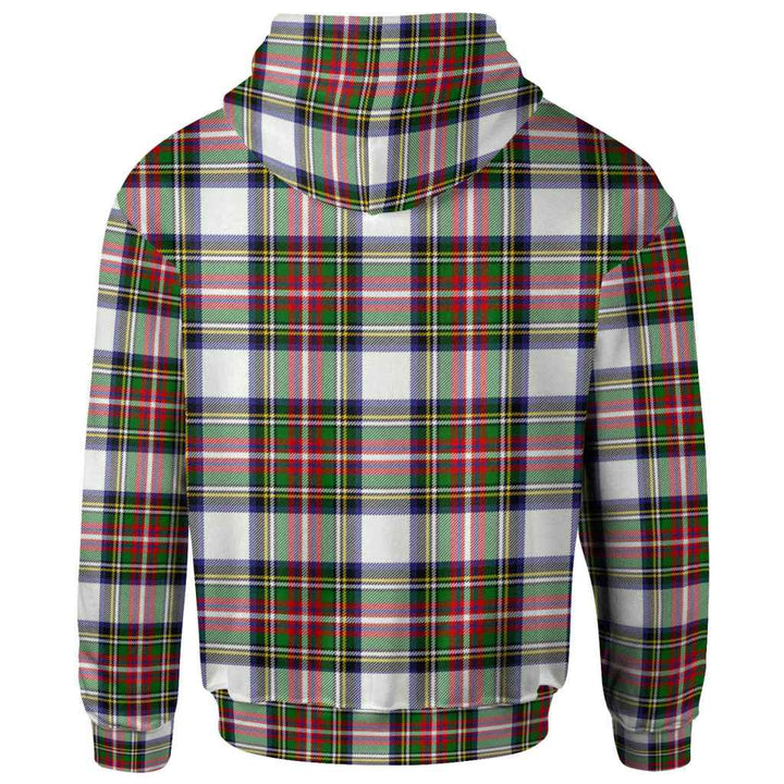 Scottish Stewart Dress Modern Clan Tartan Hoodie Back Side Tartan Plaid