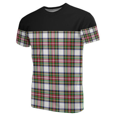 Scottish Stewart Dress Modern Clan Tartan T-Shirt Horizontal Style Front Side Tartan Plaid