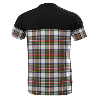 Scottish Stewart Dress Modern Clan Tartan T-Shirt Horizontal Style Back Side Tartan Plaid