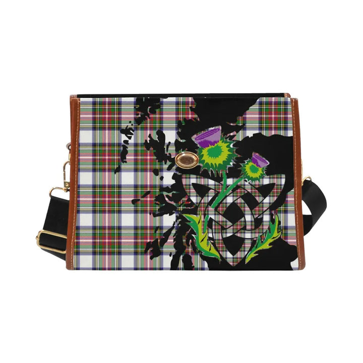 Scottish Stewart Dress Modern Clan Tartan Waterproof Canvas Bag With Thistle Tartan Plaid 2