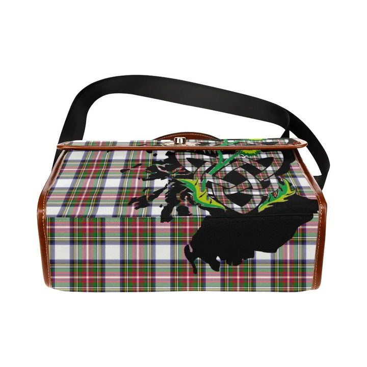 Scottish Stewart Dress Modern Clan Tartan Waterproof Canvas Bag With Thistle Tartan Plaid 5