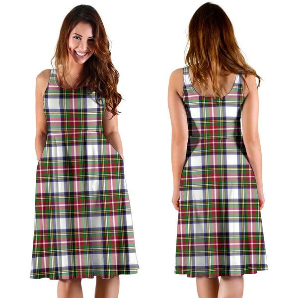Scottish Stewart Dress Modern Clan Tartan Women Midi Dress