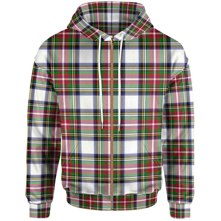 Scottish Stewart Dress Modern Clan Tartan Hoodie Zip Tartan Plaid