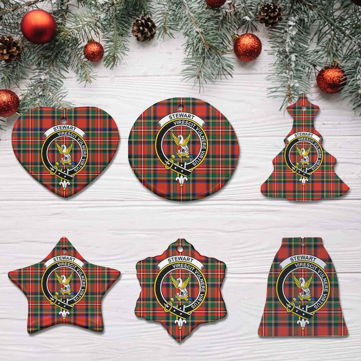 Scottish Stewart (High Stewards) Clan Crest Tartan Ceramic Ornament All Tartan Plaid