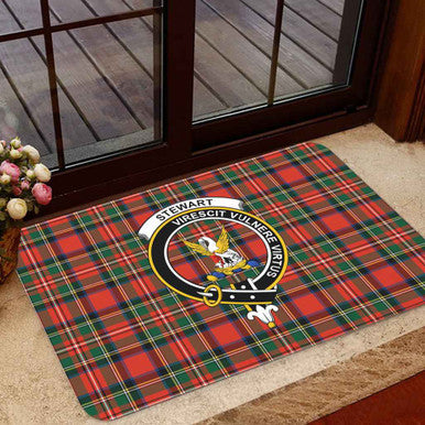 Scottish Stewart (High Stewards) Clan Crest Tartan Door Mat Tartan Plaid 1