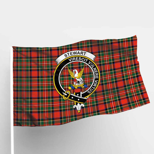 Scottish Stewart (High Stewards) Clan Crest Tartan Flag Parade Tartan Plaid 1