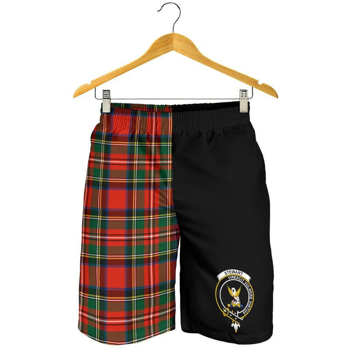 Scottish Stewart (High Stewards) Clan Crest Tartan Half of Me Men's Shorts