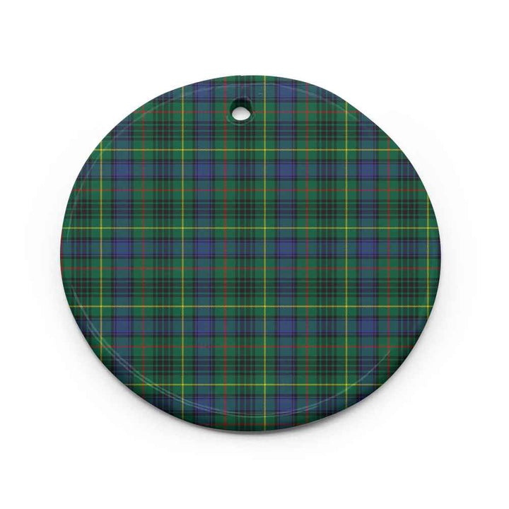 Scottish Stewart Hunting Modern Clan Tartan Ceramic Ornament Circle Shape Tartan Plaid