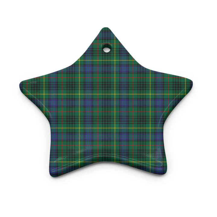 Scottish Stewart Hunting Modern Clan Tartan Ceramic Ornament Star Shape Tartan Plaid