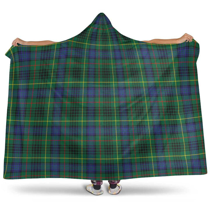 Scottish Stewart Hunting Modern Clan Tartan Hooded Blanket Tartan Plaid 1