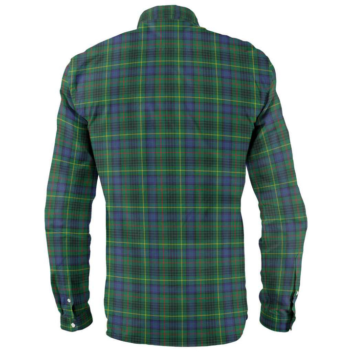 Scottish Stewart Hunting Modern Clan Tartan Long Sleeve Shirt Back Side Tartan Plaid