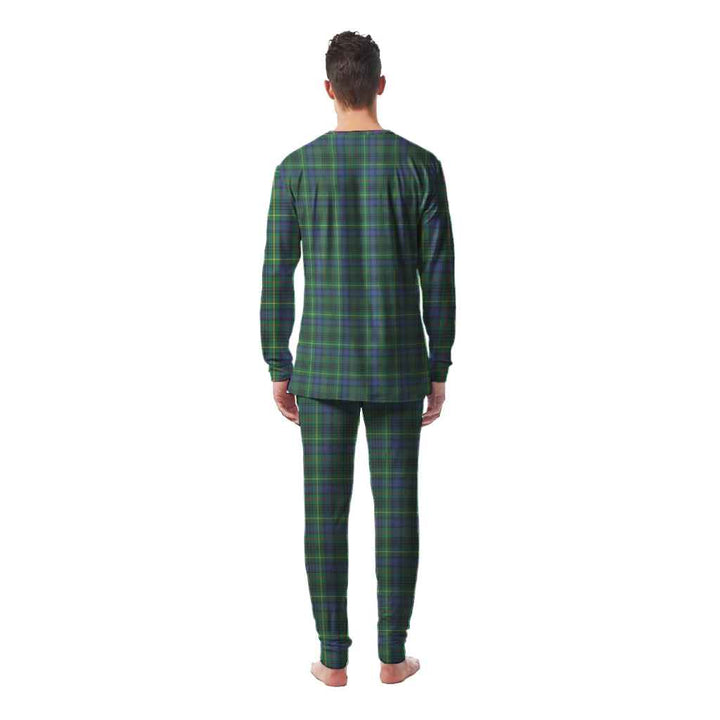 Scottish Stewart Hunting Modern Clan Tartan Pajama Set Men Back Side Tartan Plaid