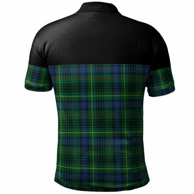 Scottish Stewart Hunting Modern Clan Tartan Polo Shirt - Horizontal Style Back Side Tartan Plaid
