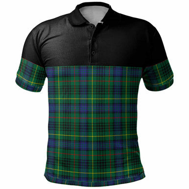 Scottish Stewart Hunting Modern Clan Tartan Polo Shirt - Horizontal Style Front Side Tartan Plaid