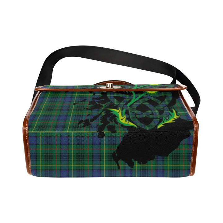 Scottish Stewart Hunting Modern Clan Tartan Waterproof Canvas Bag With Thistle Tartan Plaid 5