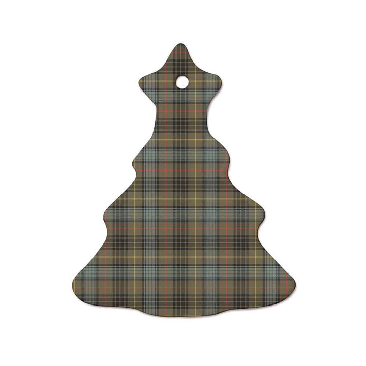 Scottish Stewart Hunting Weathered Clan Tartan Ceramic Ornament  Tree Shape Tartan Plaid