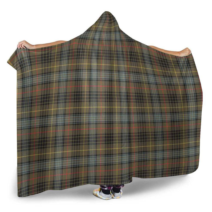 Scottish Stewart Hunting Weathered Clan Tartan Hooded Blanket Tartan Plaid 2