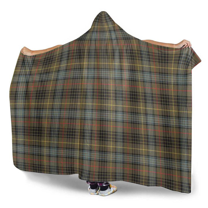 Scottish Stewart Hunting Weathered Clan Tartan Hooded Blanket Tartan Plaid 3