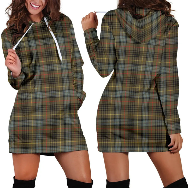 Scottish Stewart Hunting Weathered Clan Tartan Hoodie Dress