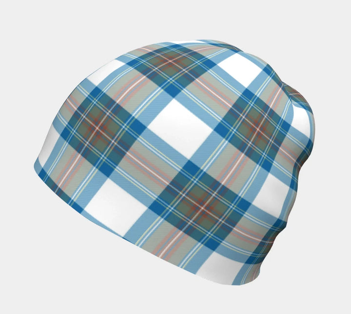 Scottish Stewart Muted Blue Clan Tartan Beanie 2 Tartan Plaid