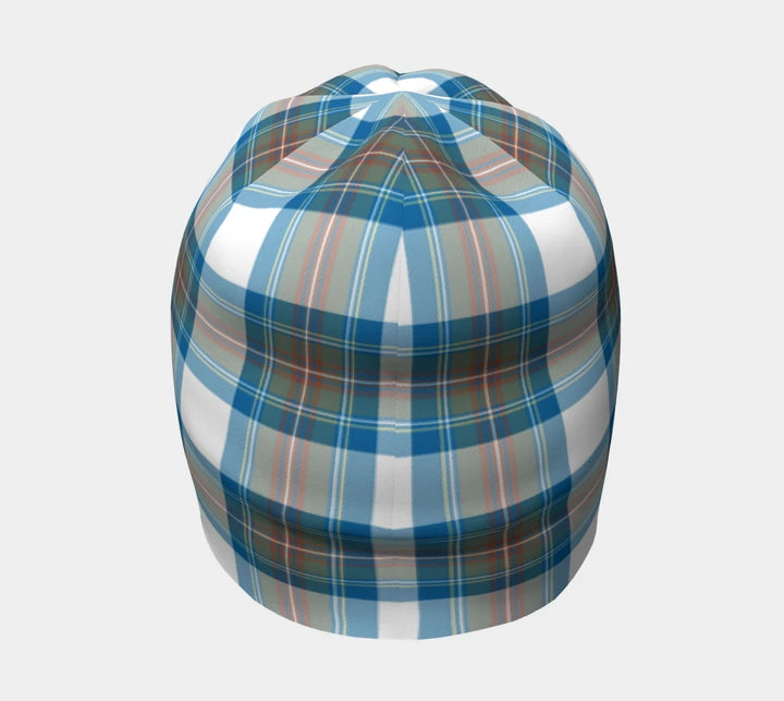 Scottish Stewart Muted Blue Clan Tartan Beanie 4 Tartan Plaid