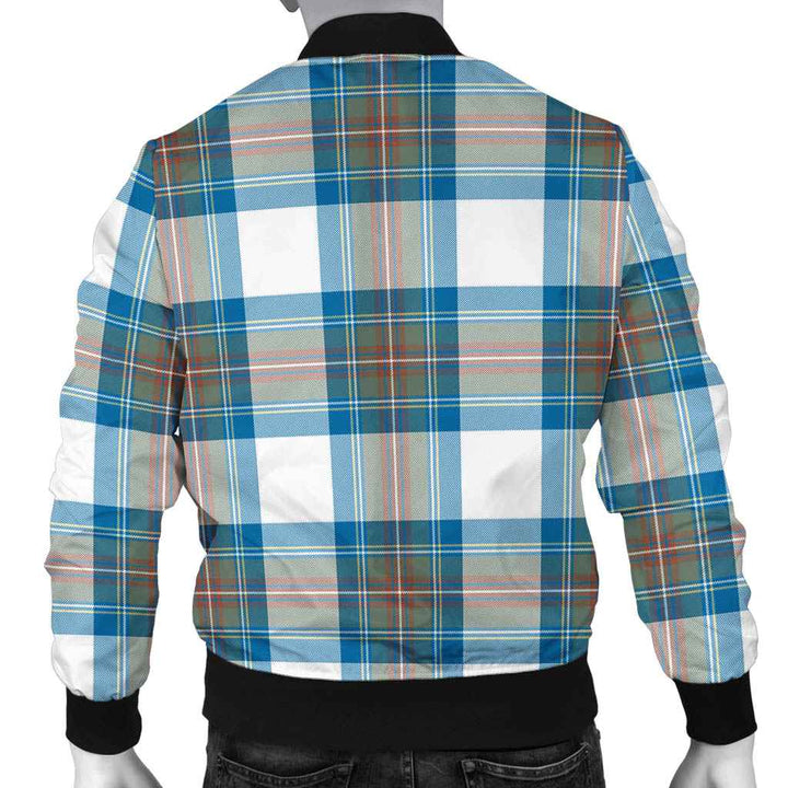 Scottish Stewart Muted Blue Clan Tartan Bomber Jacket Tartan Plaid 3