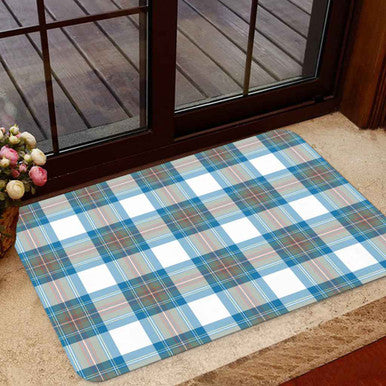 Scottish Stewart Muted Blue Clan Tartan Door Mat Tartan Plaid 1