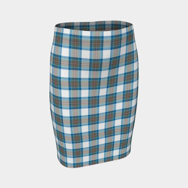 Scottish Stewart Muted Blue Clan Tartan Fitted Skirt Tartan Plaid 1