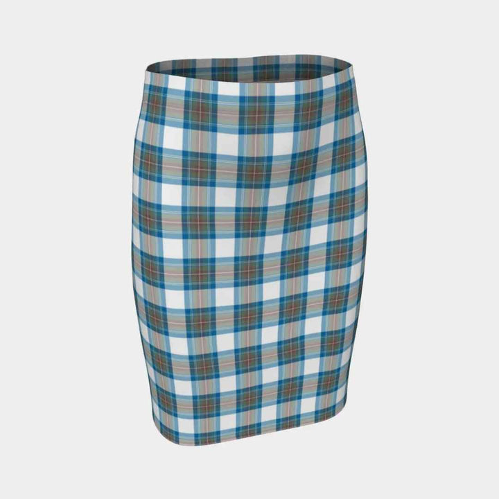 Scottish Stewart Muted Blue Clan Tartan Fitted Skirt Tartan Plaid 1