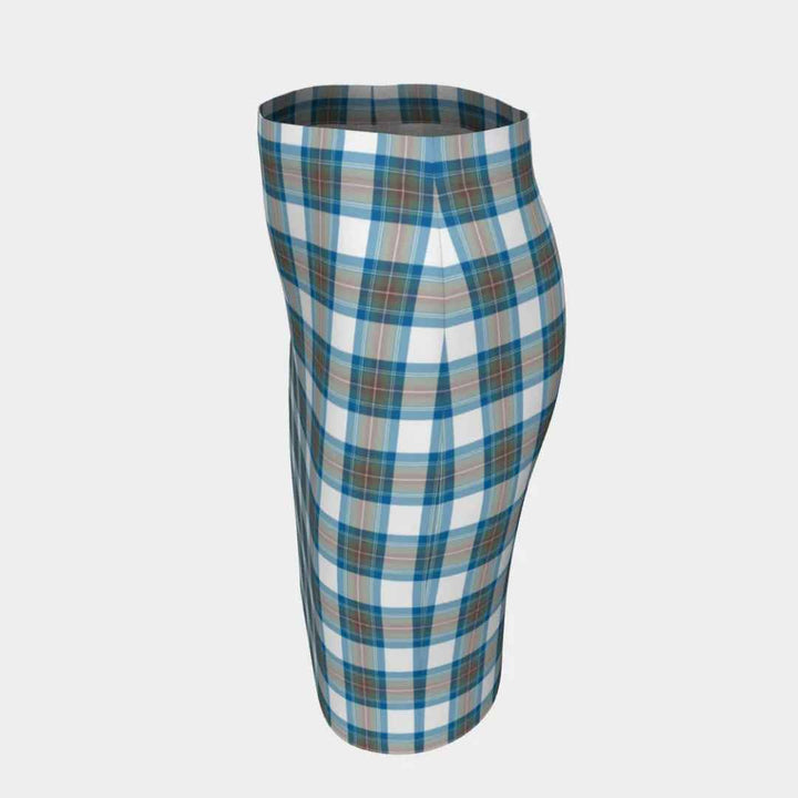 Scottish Stewart Muted Blue Clan Tartan Fitted Skirt Tartan Plaid 2