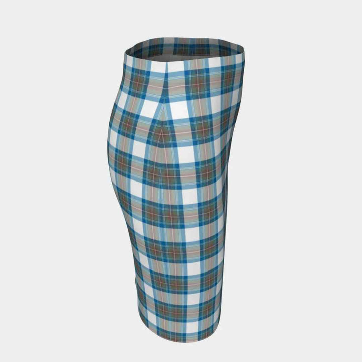 Scottish Stewart Muted Blue Clan Tartan Fitted Skirt Tartan Plaid 3