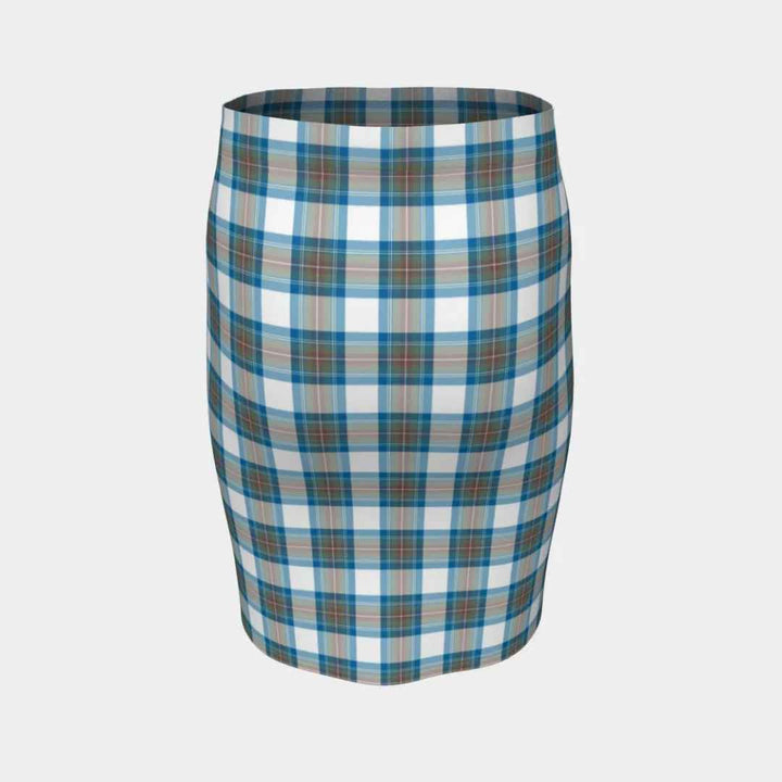 Scottish Stewart Muted Blue Clan Tartan Fitted Skirt Tartan Plaid 4