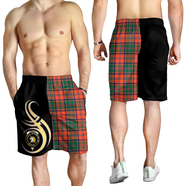 Scottish Stewart of Appin Ancient Clan Crest Tartan Believe in Me Men's Shorts
