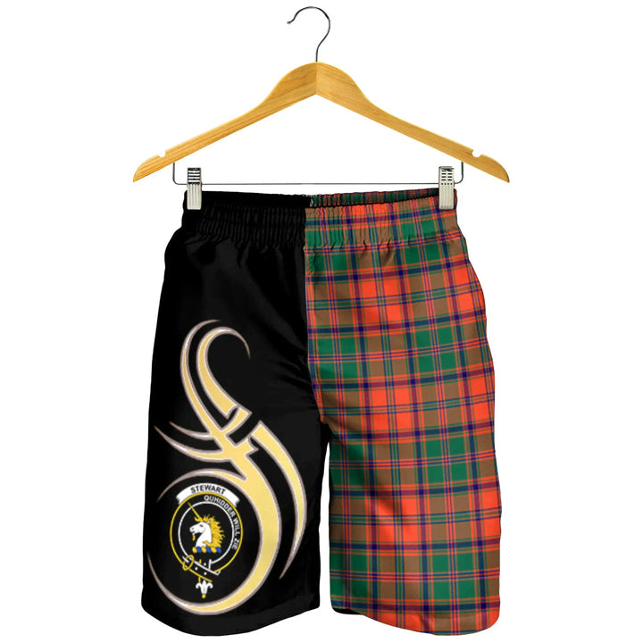 Scottish Stewart of Appin Ancient Clan Crest Tartan Believe in Me Men's Shorts