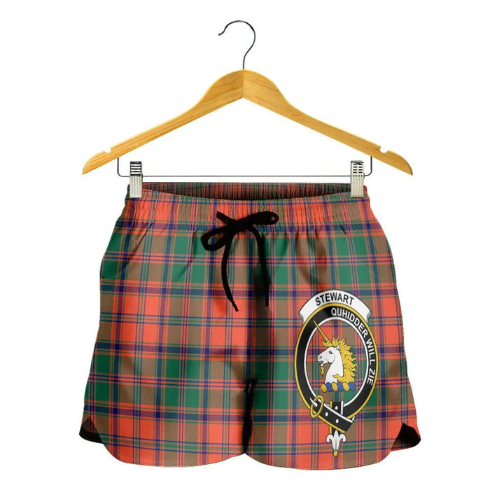 Scottish Stewart of Appin Ancient Clan Crest Tartan Women Shorts