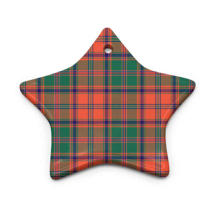 Scottish Stewart of Appin Ancient Clan Tartan Ceramic Ornament Star Shape Tartan Plaid