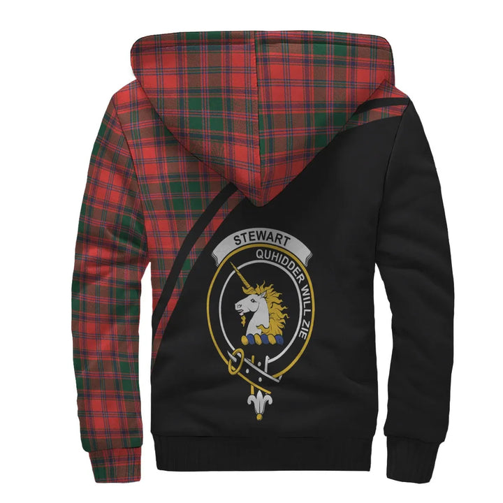 Scottish Stewart (of Appin) Clan Crest Tartan Curve Sherpa Hoodie