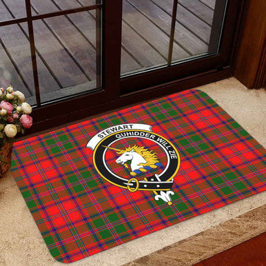 Scottish Stewart (of Appin) Clan Crest Tartan Door Mat Tartan Plaid 1