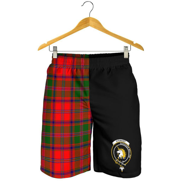 Scottish Stewart of Appin Clan Crest Tartan Half of Me Men's Shorts