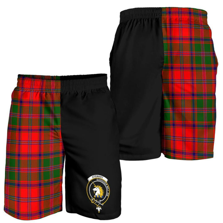 Scottish Stewart of Appin Clan Crest Tartan Half of Me Men's Shorts