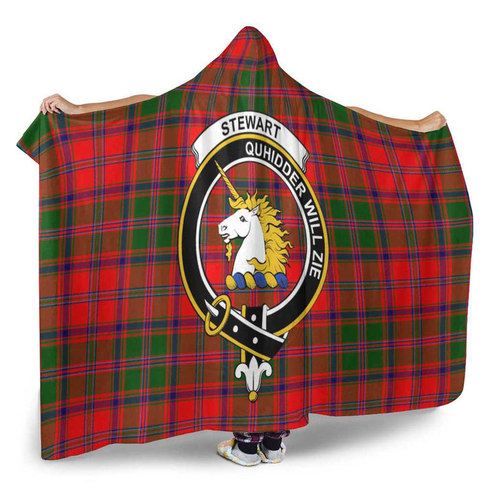 Scottish Stewart (of Appin) Clan Crest Tartan Hooded Blanket Tartan Plaid 2