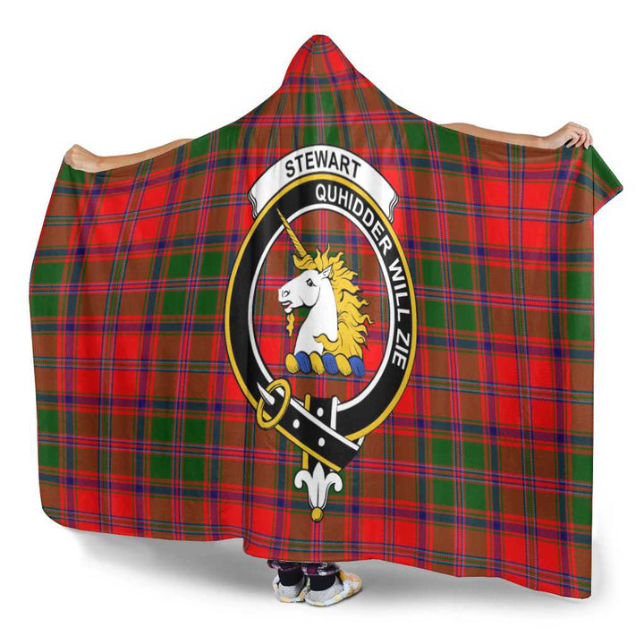 Scottish Stewart (of Appin) Clan Crest Tartan Hooded Blanket Tartan Plaid 3